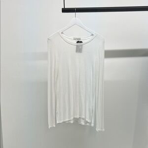 Red Haute White Long Sleeve Top